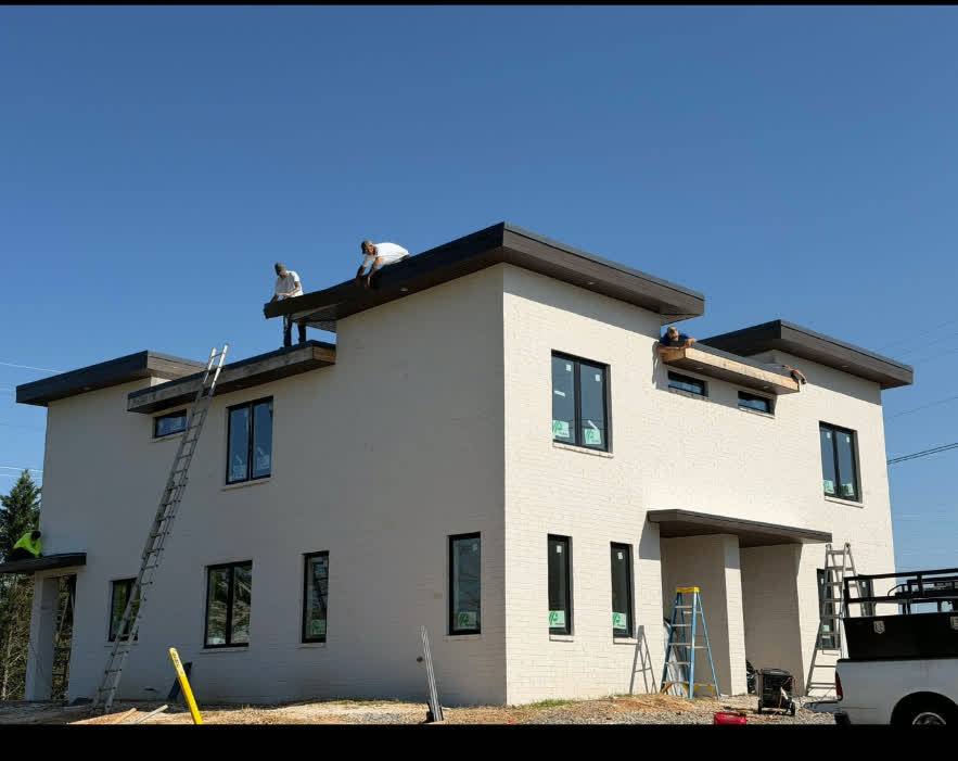 After — Low-slope roof and fascia install