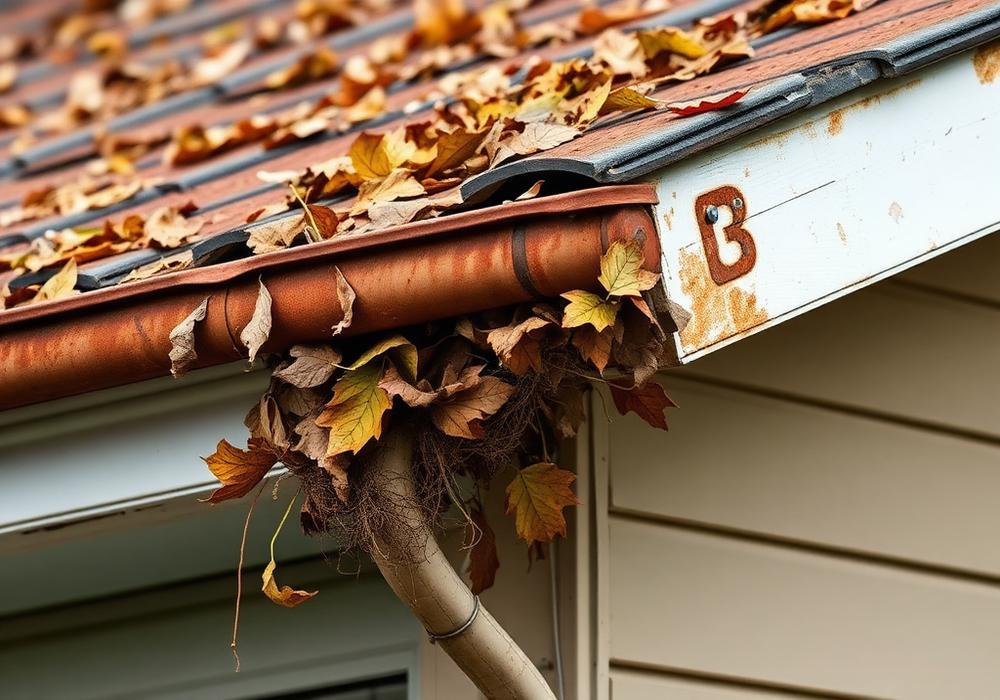 Before — Seamless gutters with leaf guards