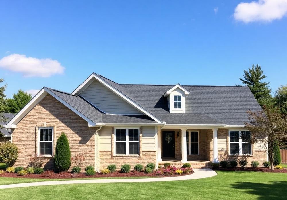 After — Storm-damaged shingle roof replacement
